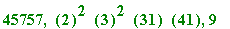 45757, ``(2)^2*``(3)^2*``(31)*``(41), 9